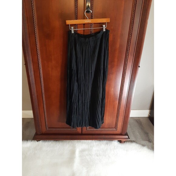 VTG KW Private Collection Women's XL Accordion Pleated Black Skirt - Picture 4 of 7